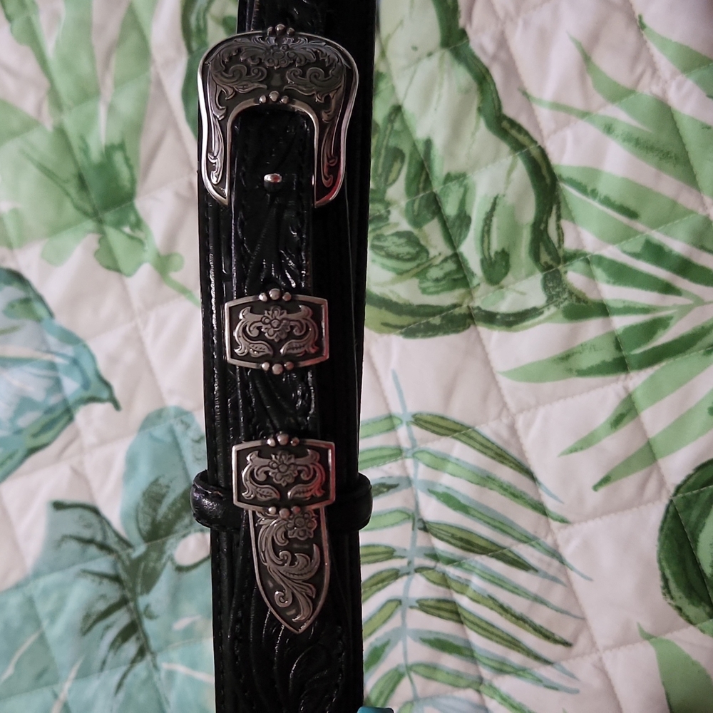 Black Leather Belt, Tony Lama